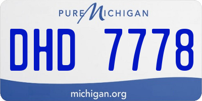 MI license plate DHD7778