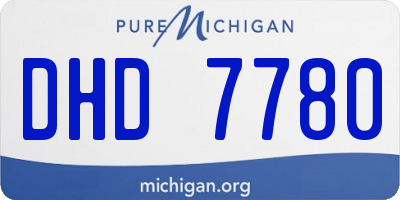 MI license plate DHD7780