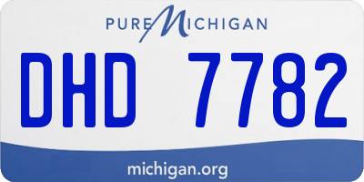 MI license plate DHD7782