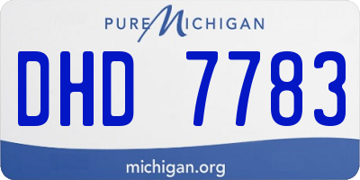 MI license plate DHD7783