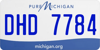 MI license plate DHD7784