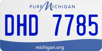 MI license plate DHD7785