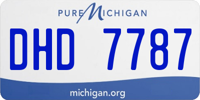 MI license plate DHD7787