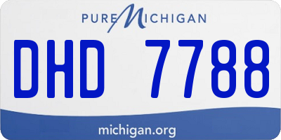 MI license plate DHD7788