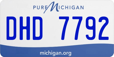 MI license plate DHD7792