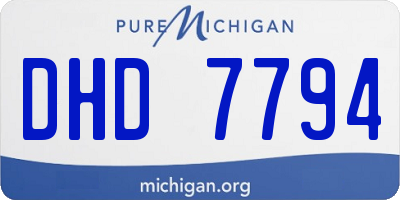 MI license plate DHD7794