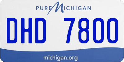 MI license plate DHD7800