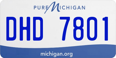 MI license plate DHD7801