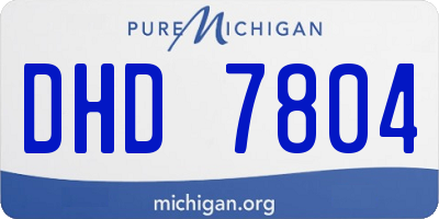 MI license plate DHD7804