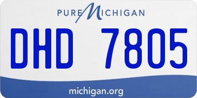 MI license plate DHD7805