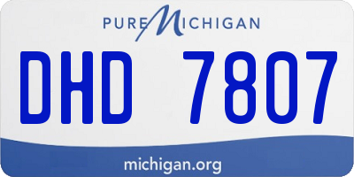 MI license plate DHD7807