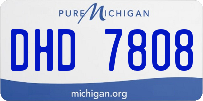 MI license plate DHD7808