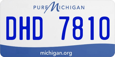 MI license plate DHD7810
