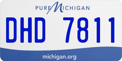 MI license plate DHD7811
