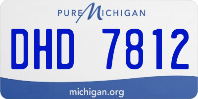 MI license plate DHD7812