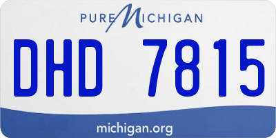 MI license plate DHD7815