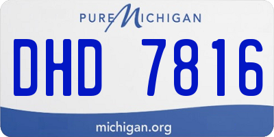 MI license plate DHD7816