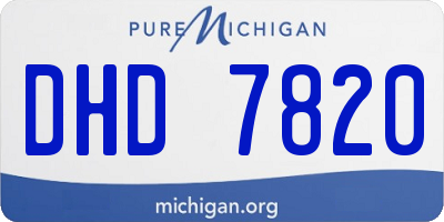 MI license plate DHD7820