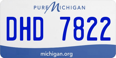 MI license plate DHD7822