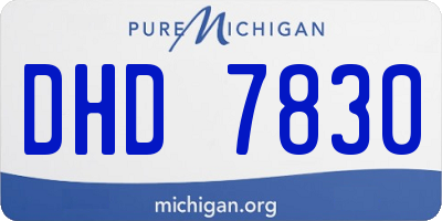 MI license plate DHD7830