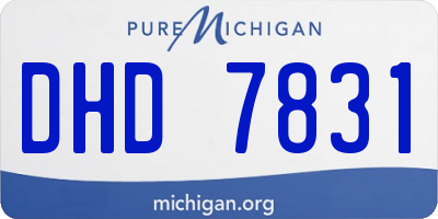 MI license plate DHD7831