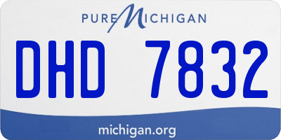 MI license plate DHD7832