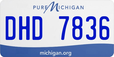 MI license plate DHD7836