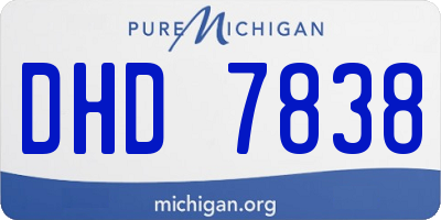 MI license plate DHD7838