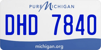 MI license plate DHD7840
