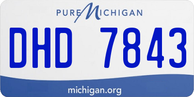 MI license plate DHD7843