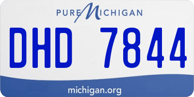 MI license plate DHD7844