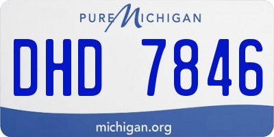 MI license plate DHD7846