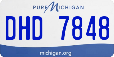 MI license plate DHD7848