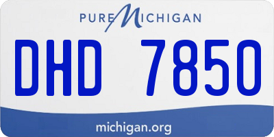 MI license plate DHD7850