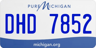 MI license plate DHD7852