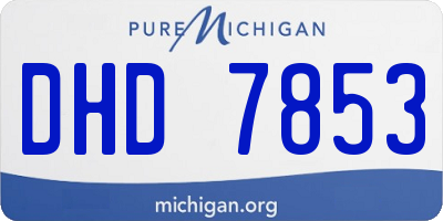 MI license plate DHD7853