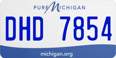 MI license plate DHD7854
