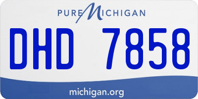 MI license plate DHD7858