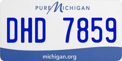 MI license plate DHD7859