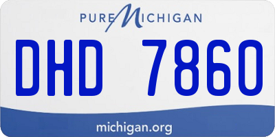 MI license plate DHD7860