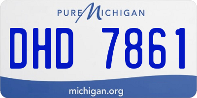 MI license plate DHD7861