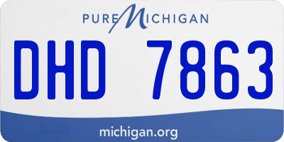 MI license plate DHD7863