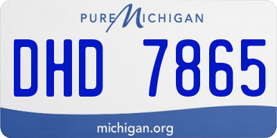 MI license plate DHD7865