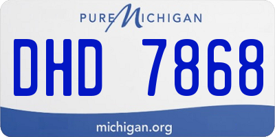 MI license plate DHD7868