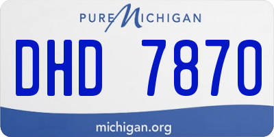 MI license plate DHD7870