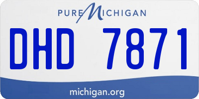 MI license plate DHD7871
