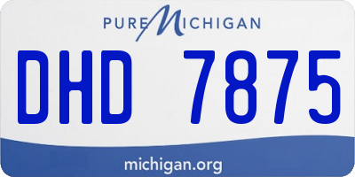 MI license plate DHD7875