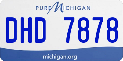MI license plate DHD7878