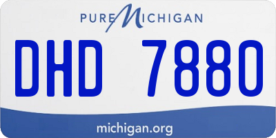 MI license plate DHD7880