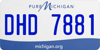 MI license plate DHD7881
